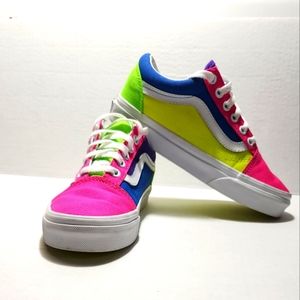 Vans  Neon Colorblock Old Skool Women's 5 Big Kids/ Youth 3.5